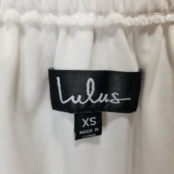 Lulus Dress XS Moment In The Sun White Lace Off-the-Shoulder - Picture 4 of 9